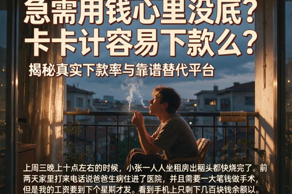 急需用钱心里没底？卡卡计容易下款么？揭秘真实下款率与靠谱替代平台
