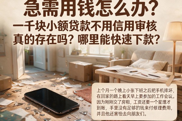 急需用钱怎么办？一千块小额贷款不用信用审核真的存在吗？哪里能快速下款？