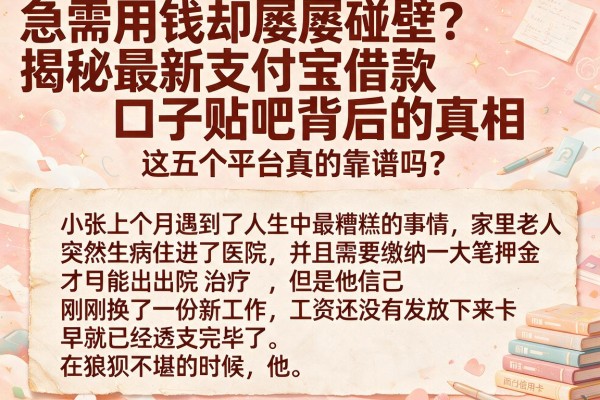 急需用钱却屡屡碰壁？揭秘最新支付宝借款口子贴吧背后的真相，这五个平台真的靠谱吗？