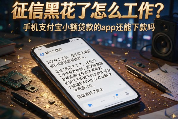 征信黑花了怎么工作？手机支付宝小额贷款的app还能下款吗