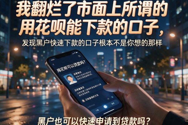 我翻烂了市面上所谓的用花呗能下款的口子，发现黑户快速下款的口子根本不是你想的那样