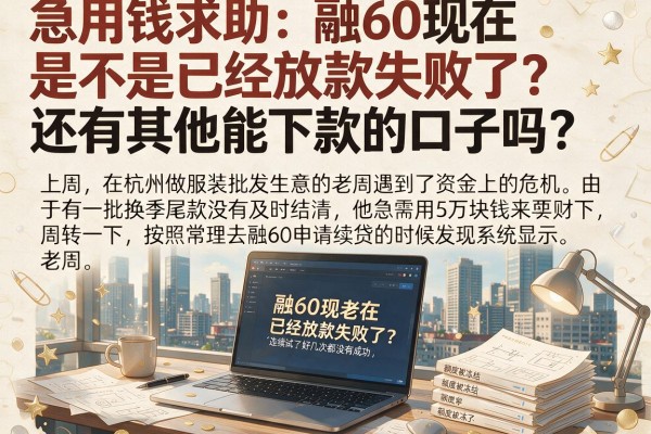 急用钱求助：融60现在是不是已经放款失败了？还有其他能下款的口子吗？