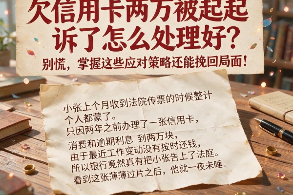 欠信用卡两万被起诉了怎么处理好？别慌，掌握这些应对策略还能挽回局面！