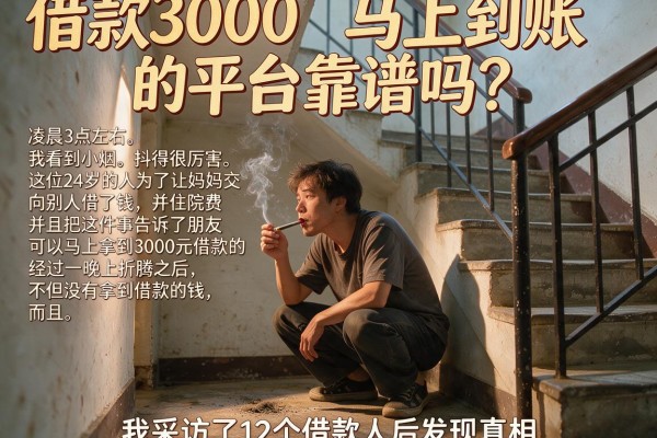借款3000马上到账的平台靠谱吗？我采访了12个借款人后发现真相