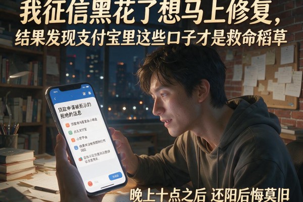 我征信黑花了想马上修复，结果发现支付宝里这些口子才是救命稻草