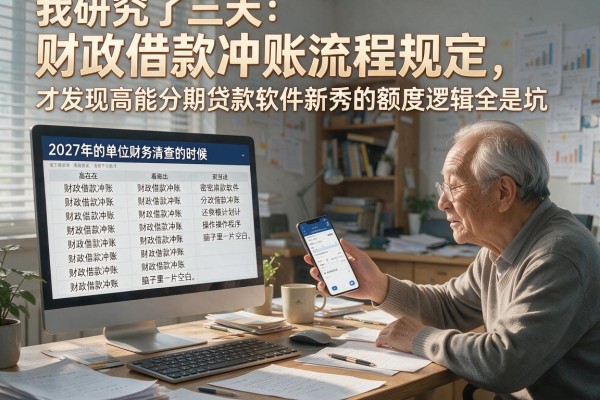 我研究了三天财政借款冲账流程规定，才发现高能分期贷款软件新秀的额度逻辑全是坑