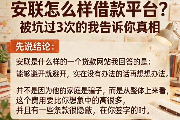 安联怎么样借款平台？被坑过3次的我告诉你真相