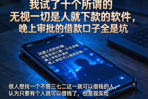 我试了十个所谓的无视一切是人就下款的软件，发现晚上审批的借款口子全是坑
