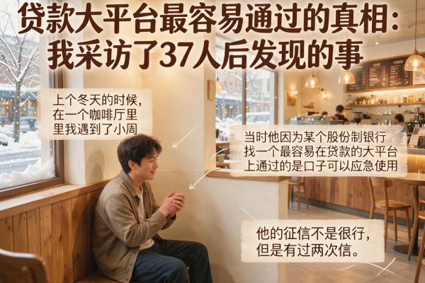 贷款大平台最容易通过的真相：我采访了37人后发现的事