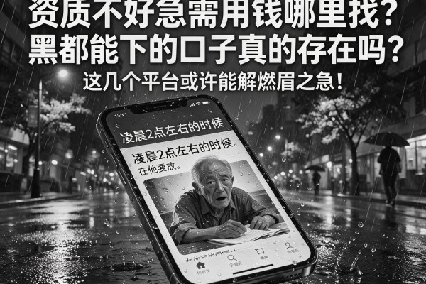 资质不好急需用钱哪里找？黑白都能下的口子真的存在吗？这几个平台或许能解燃眉之急！