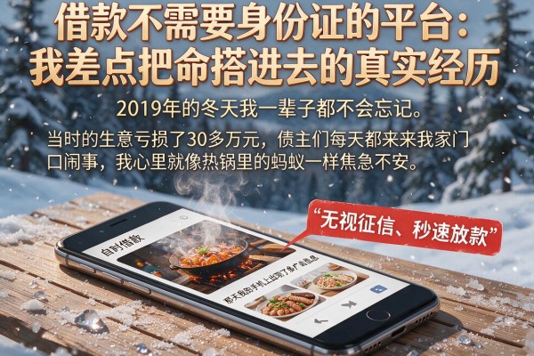 借款不需要身份证的平台：我差点把命搭进去的真实经历
