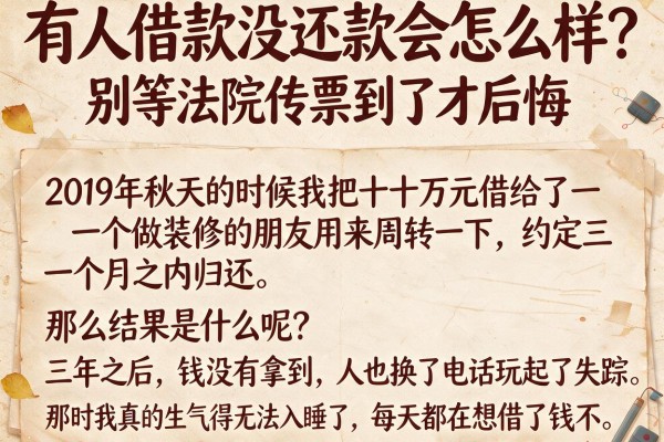 有人借款没还款会怎么样？别等法院传票到了才后悔