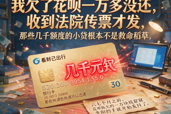 我欠了花呗一万多没还，收到法院传票才发现，那些几千额度的小贷根本不是救命稻草