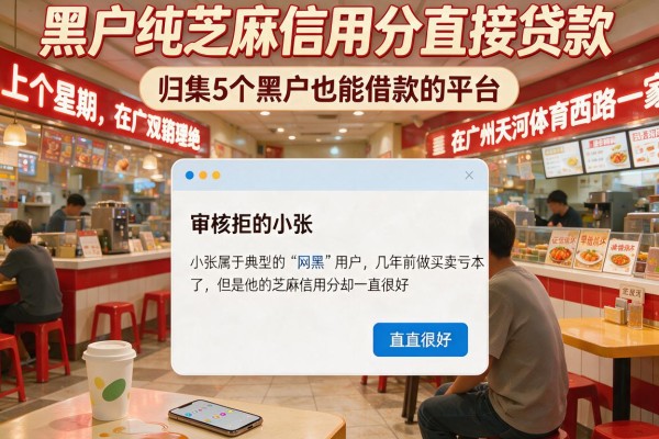 黑户纯芝麻信用分直接贷款，归集5个黑户也能借款的平台
