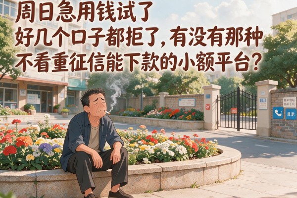 周日急用钱试了好几个口子都拒了，有没有那种不看重征信能下款的小额平台？