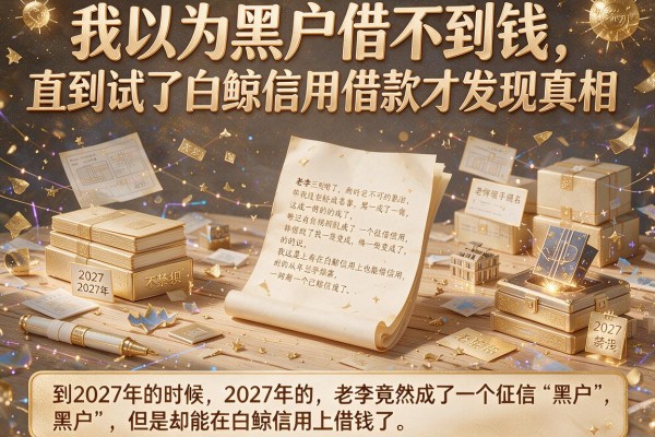 我以为黑户借不到钱，直到试了白鲸信用借款才发现真相