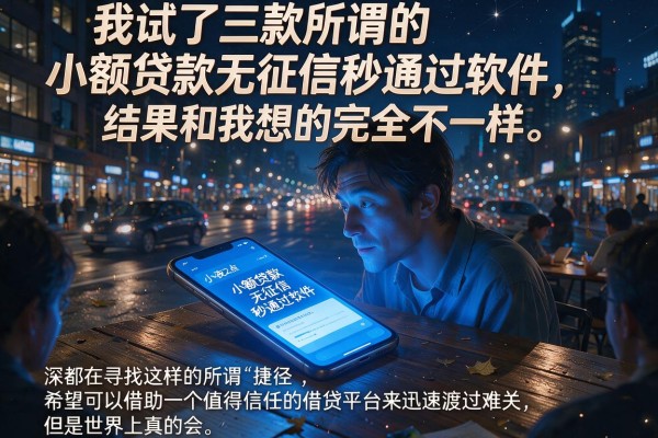 我试了三款所谓的小额贷款无征信秒通过软件，结果和我想的完全不一样
