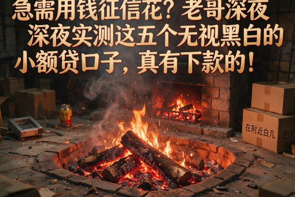 急需用钱征信花？老哥深夜实测这五个无视黑白的小额贷口子，真有下款的！