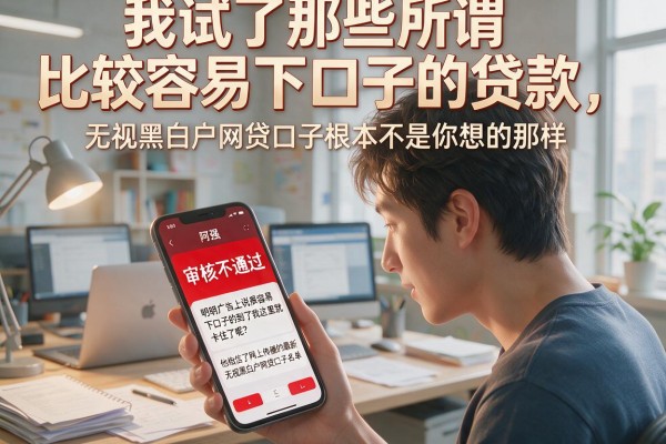 我试了那些所谓比较容易下口子的贷款，发现无视黑白户网贷口子根本不是你想的那样