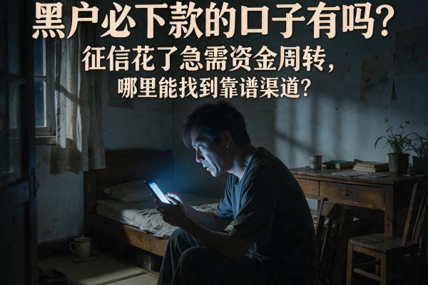 黑户必下款的口子有吗？征信花了急需资金周转，哪里能找到靠谱渠道？