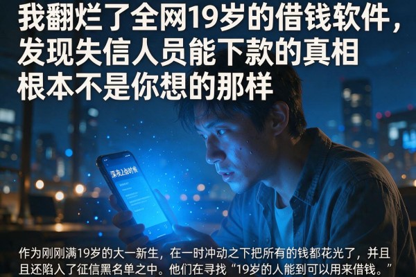 我翻烂了全网19岁的借钱软件，发现失信人员能下款的真相根本不是你想的那样