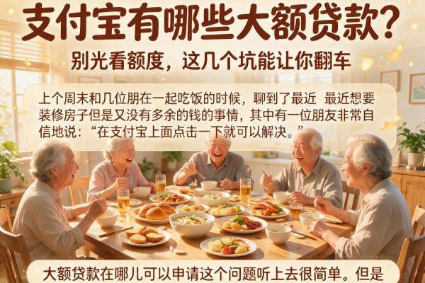 支付宝有哪些大额贷款？别光看额度，这几个坑能让你翻车