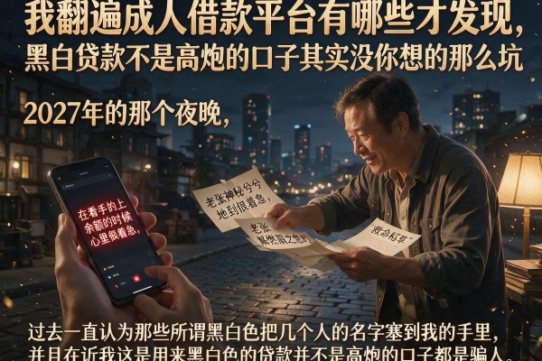 我翻遍成人借款平台有哪些才发现，黑白贷款不是高炮的口子其实没你想的那么坑