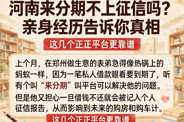 河南来分期不上征信吗？亲身经历告诉你真相，这几个正规平台更靠谱