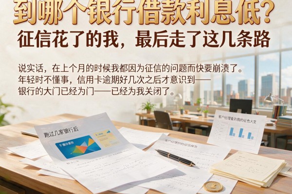 到哪个银行借款利息低?征信花了的我,最后走了这几条路