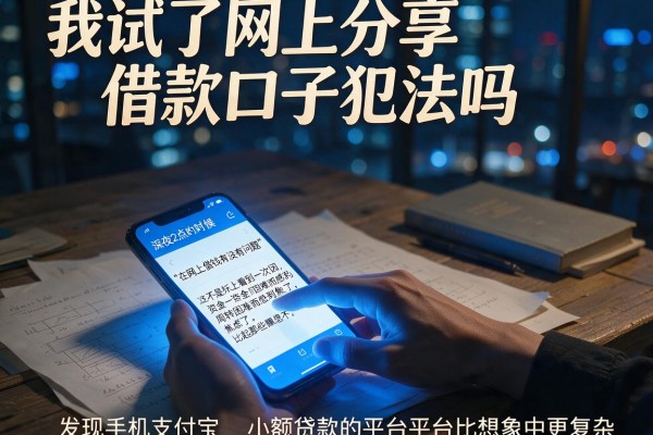 我试了网上分享借款口子犯法吗，发现手机支付宝小额贷款的平台比想象中更复杂