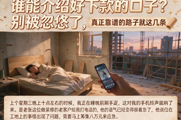 谁能介绍好下款的口子？别被忽悠了，真正靠谱的路子就这几条