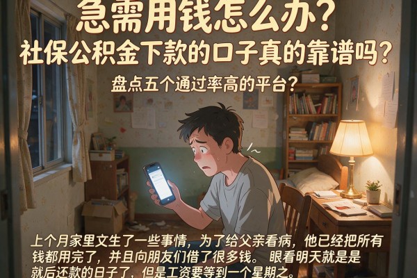 急需用钱怎么办？社保公积金下款的口子真的靠谱吗？盘点五个通过率高的平台