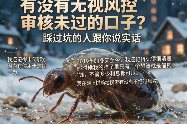 有没有无视风控审核未通过的口子？踩过坑的人跟你说实话