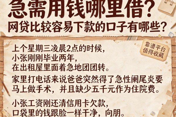 急需用钱哪里借？网贷比较容易下款的口子有哪些？这几个靠谱平台值得收藏
