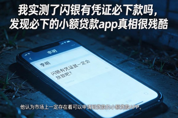 我实测了闪银有凭证必下款吗，发现必下的小额贷款app真相很残酷