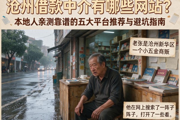 沧州借款中介有哪些网站？本地人亲测靠谱的五大平台推荐与避坑指南