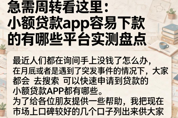 急需周转看这里：小额贷款app容易下款的有哪些平台实测盘点