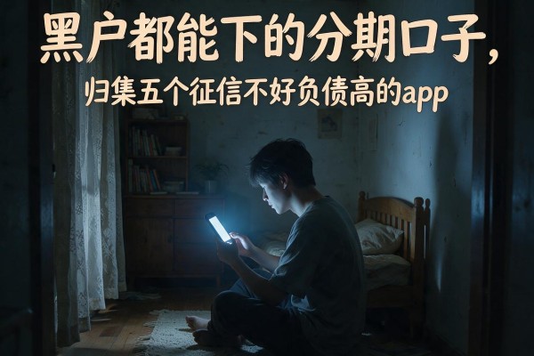 黑户都能下的分期口子,归集五个征信不好负债高的app
