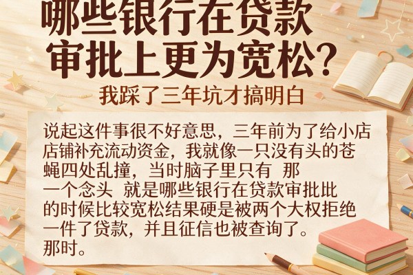 哪些银行在贷款审批上更为宽松？我踩了三年坑才搞明白