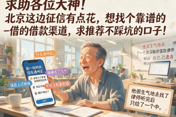 求助各位大神！北京这边征信有点花，想找个靠谱的借款渠道，求推荐不踩坑的口子！