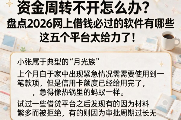 资金周转不开怎么办？盘点2026网上借钱必过的软件有哪些，这五个平台太给力了！