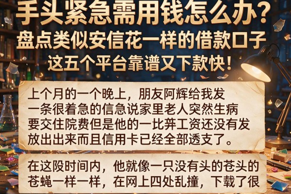 手头紧急需用钱怎么办？盘点类似安信花一样的借款口子，这五个平台靠谱又下款快！