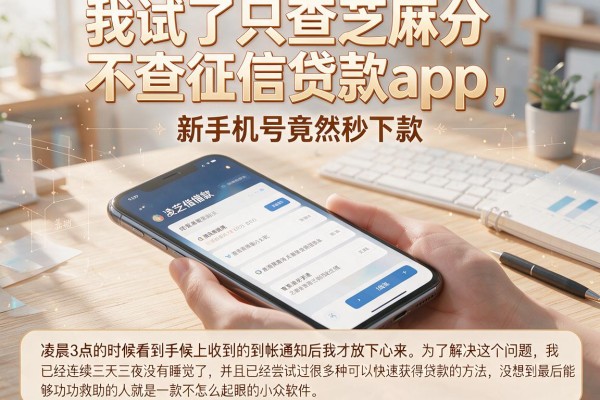 我试了只查芝麻分不查征信贷款app，新手机号竟然秒下款