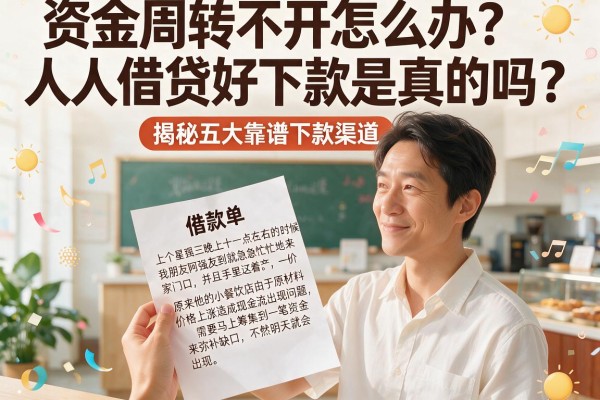 资金周转不开怎么办？人人借贷好下款是真的吗？揭秘五大靠谱下款渠道