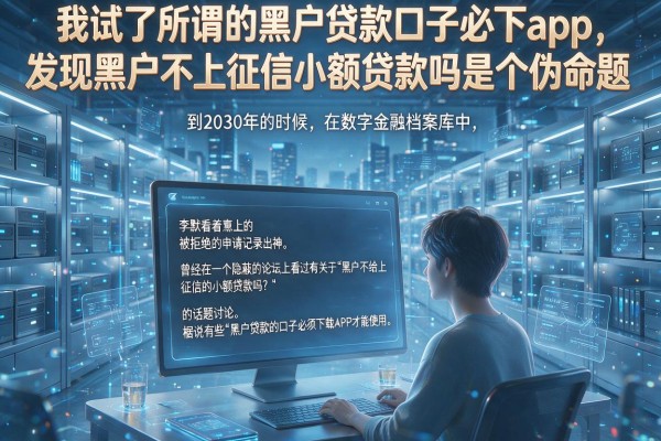 我试了所谓的黑户贷款口子必下app，发现黑户不上征信小额贷款吗是个伪命题
