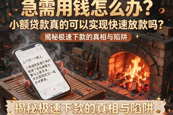 急需用钱怎么办？小额贷款真的可以实现快速放款吗？揭秘极速下款的真相与陷阱