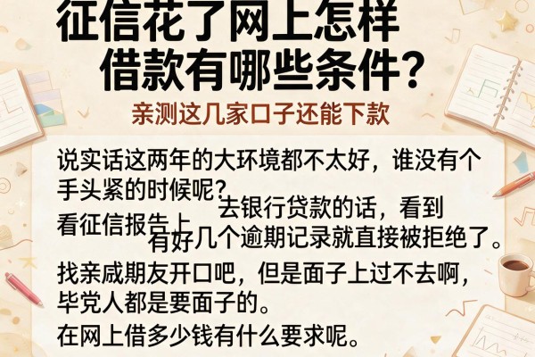 征信花了网上怎样借款有哪些条件？亲测这几家口子还能下款
