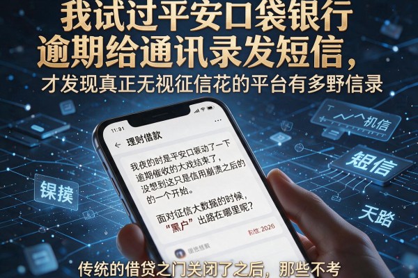 我试过平安口袋银行逾期给通讯录发短信，才发现真正无视征信花的平台有多野