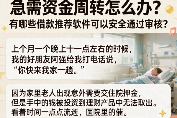急需资金周转怎么办？有哪些借款推荐软件可以安全通过审核？