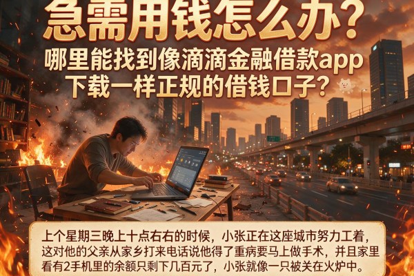 急需用钱怎么办？哪里能找到像滴滴金融借款app下载一样正规的借钱口子？靠谱平台推荐